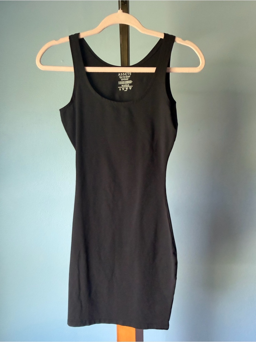 ASSETS by SPANX Black Tank Bodycon Dress med